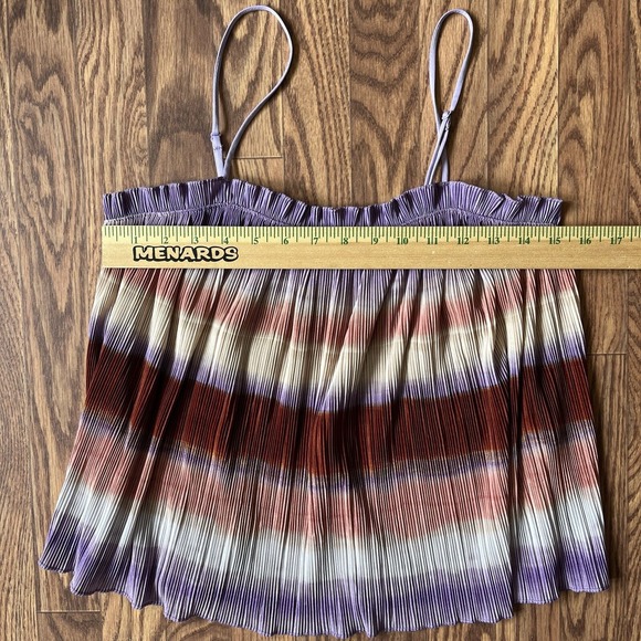 Madewell Multicolor Pleated Nicole Flyaway Tank Top Blouse Women's Medium - Picture 3 of 8